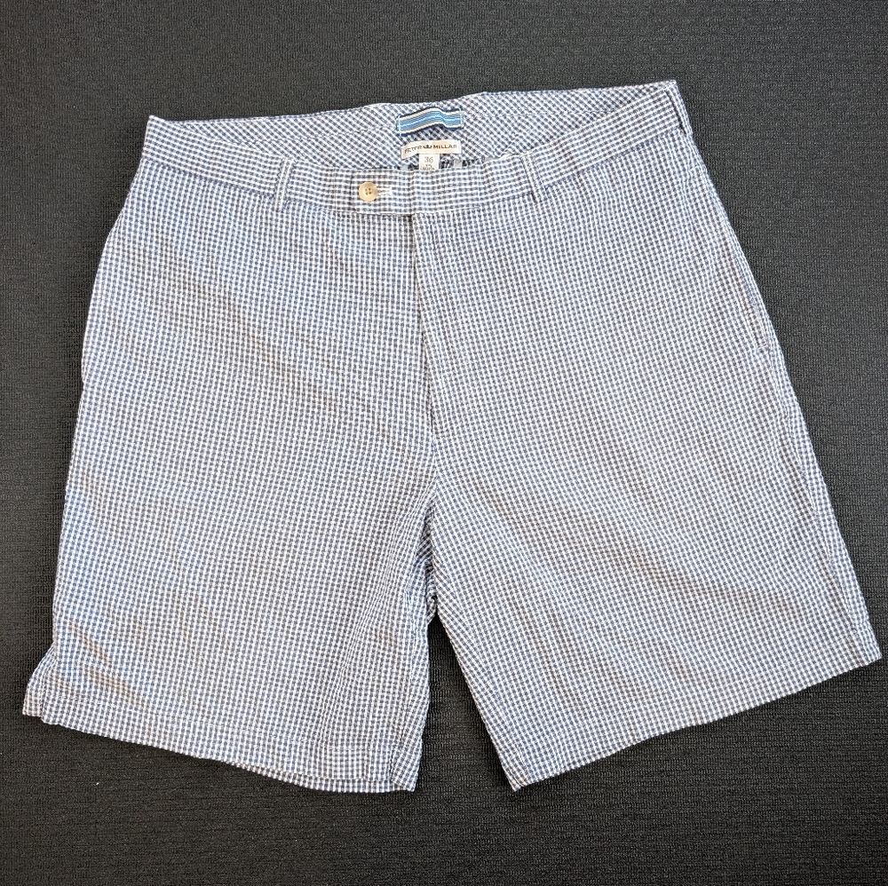 Peter Millar Black and White Flat Front Shorts